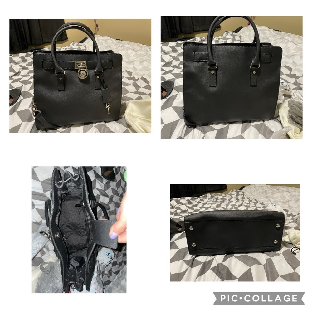 Elegant Black Leather Handbag